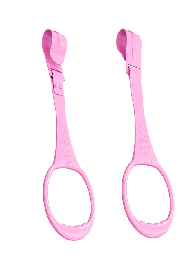 YYaaloa 4pcs Walk Assistant Plastic Baby Crib Pull Rings for Baby Baby Pull Up Rings Cot Hanging Rings for Infant Baby Toddler Practice Tool (White 2pcs Pink 2pcs) - Image 3